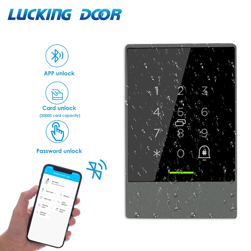 K2 IP65 impermeabile Bluetooth TTLOCK App Kit sistema di controllo accessi porta remota tastiera Touch Password controllo accessi 13.56MHZ