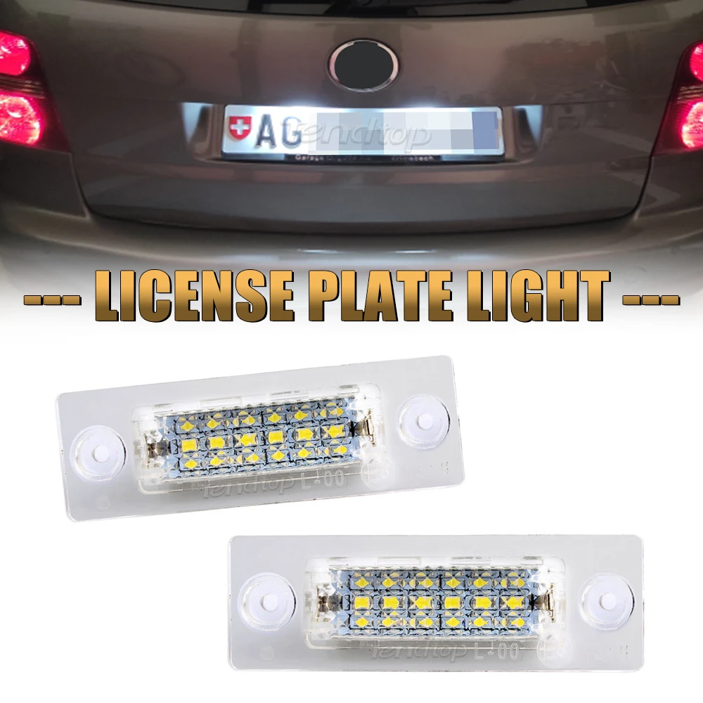 1 paio per Volkswagen Touran Passat Jetta Caddy LED numero luce targa lampade Led bianco auto nessun errore targa auto