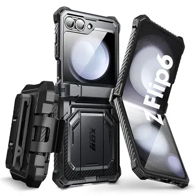 I-BLASON For Samsung Galaxy Z Flip 7 FE/6/5 Case Armorbox Full-Body Military Protection Phone Case with Screen Protector & Stand