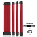 Cavo con manicotto di alimentazione 18AWG / 24 pin ATX /4+4 pin EPS /2 x 6+2 pin PCI-E PSU Kit cavo di prolunga 30 cm