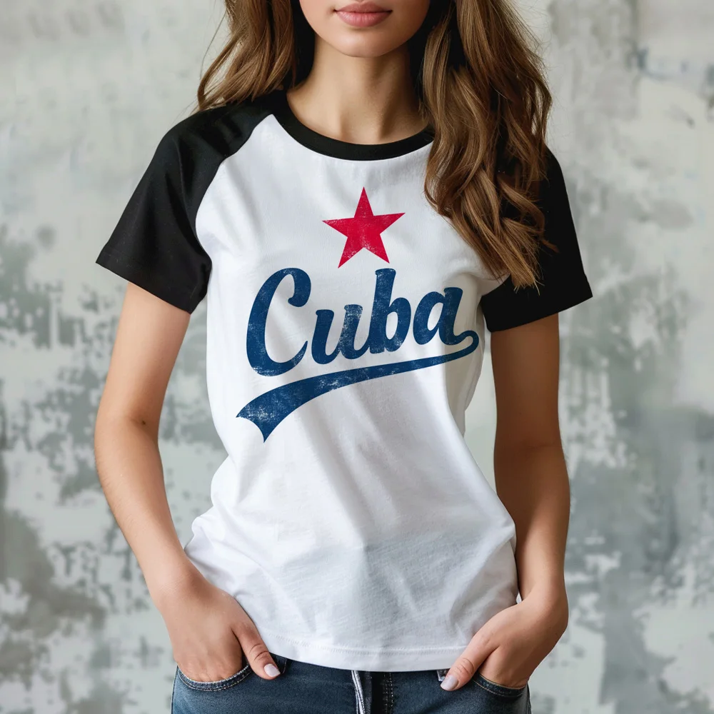 Cuba Tee women manga harajuku t-shirts girl y2k streetwear designer clothes
