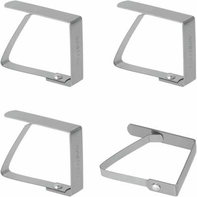 Metaltex - Tischtuchklammern Edelstahl 4er-Set zur Fixierung von Tischdecken Image