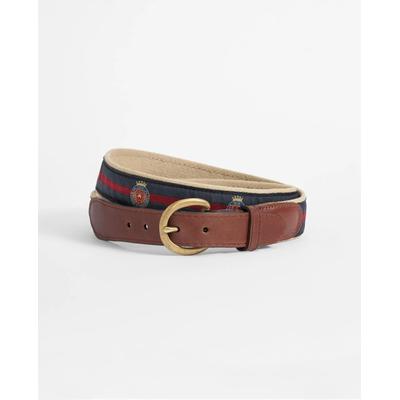 Brooks Brothers Men's Ribbon Overlay Crest Belt | Size 34