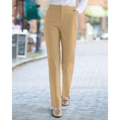 Appleseeds Women's Dennisport Comfort-Waist Chinos - Brown - 12P - Petite