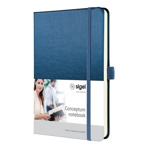 Sigel Notizbuch »Conceptum Metallic Edition« A5 kariert blau Image