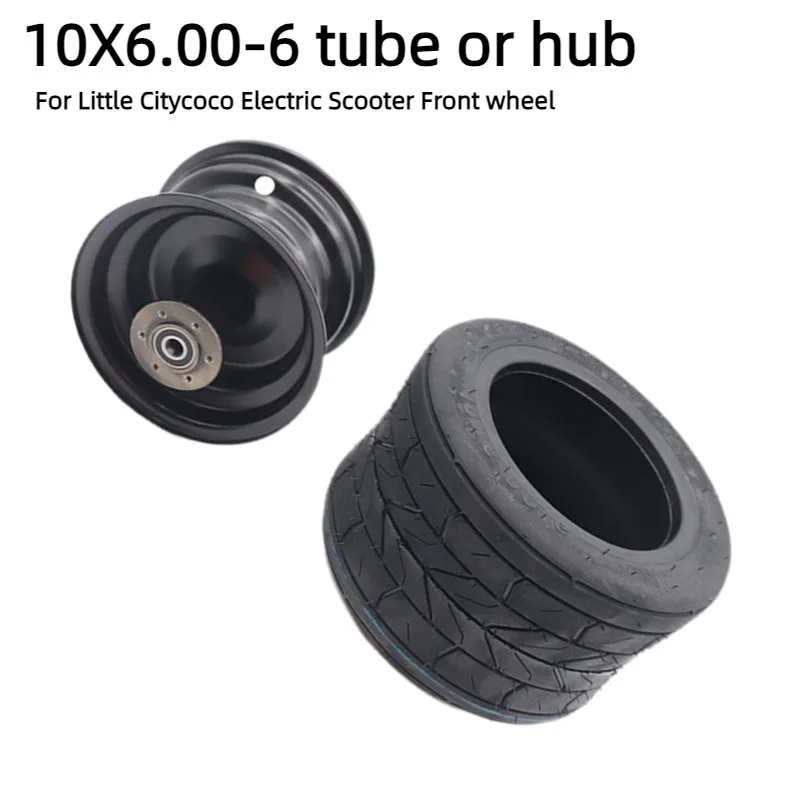 10-Zoll-Schlauchlosreifen und Nabe 10x6.00-6 Reifen Vorderradnabe für Little Citycoco Elektroroller-Modifikationsteile Image