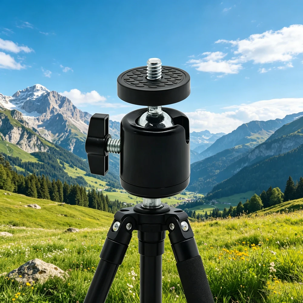 Universeller 1/4-Zoll-Schraubkugelkopfadapter für Stativ, Lichtstativ, Projektor und Kamera, 360° ° Drehbare Halterung aus Aluminiumlegierung Image