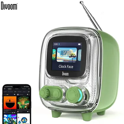Divoom T- Santooo-2 Pixel Art Bluetooth-Lautsprecher, tragbarer Wecker, DIY-Anzeigetafel, süßes Image