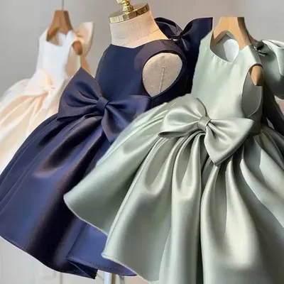 Blume Baby Mädchen Hochzeit Geburtstag Bownot Kleider Kleidung Kleinkind Kinder Prinzessin Party Ballkleid Kleid Kostüm Kleidung für 1-10y Image