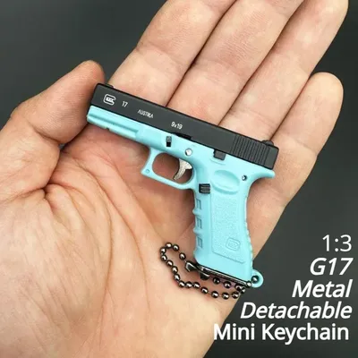 1:3 Mini G17 Metall Spielzeug Pistole Modell Legierung Schlüssel bund abnehmbaren Look echte Image
