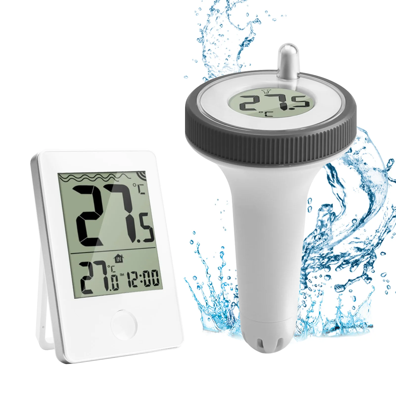 Digitales schwimmbad thermometer kabellos schwimmend ip67 wasserdicht mit temperatur monitor für bad aquarium teich badewanne