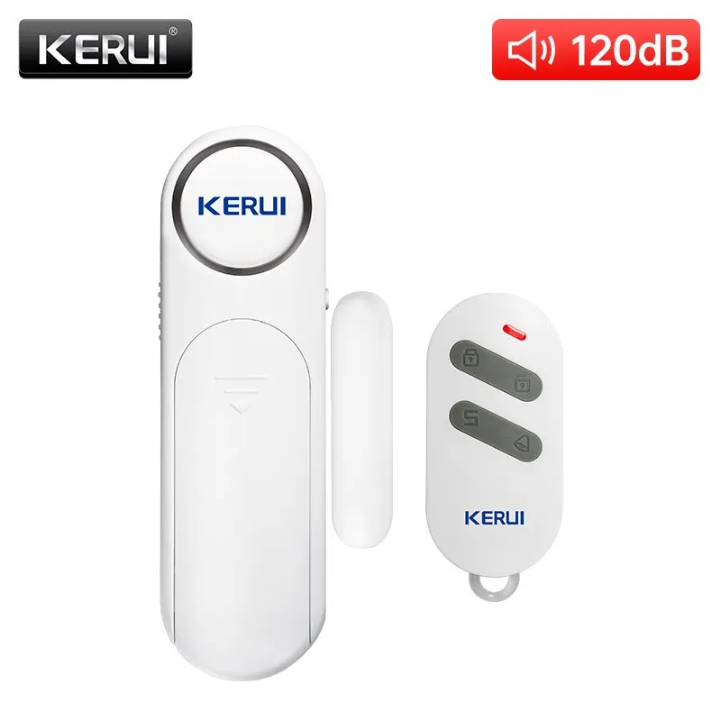 Kerui drahtlose Tür Fenster Sensor Alarm 300ft 120db Diebstahls icherung Smart Fernbedienung für Kinder Schrank Sicherheit zu Hause Sicherheit Image