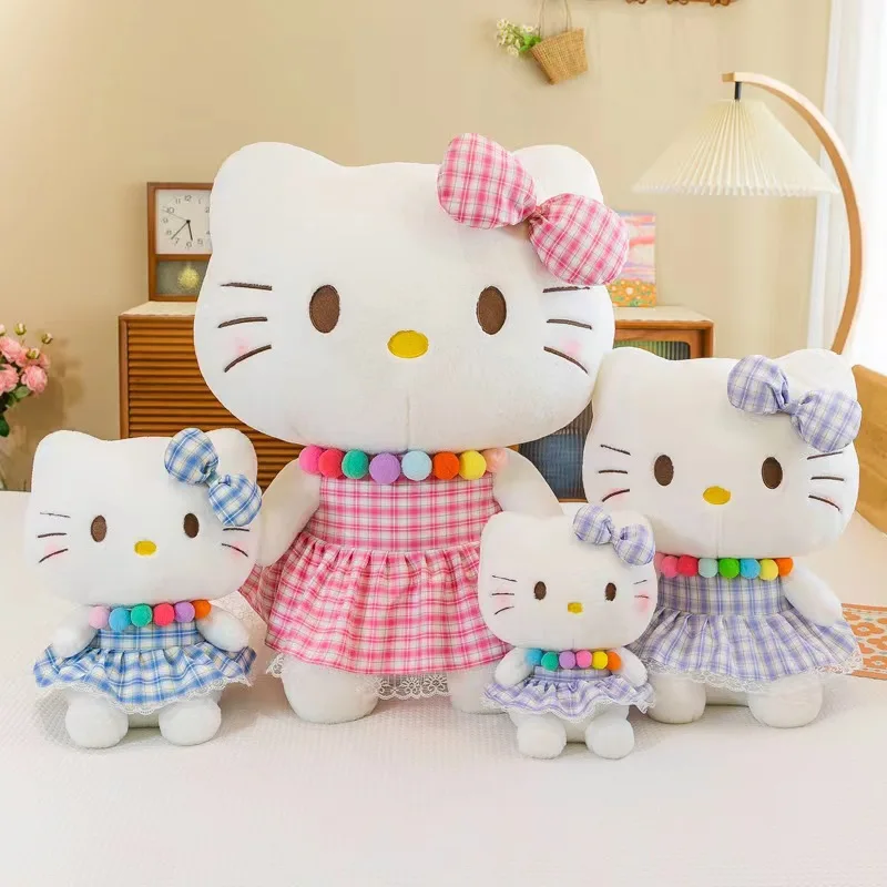 Sanrio Hello Kitty Anime Cartoon Niedliche Stofftiere 30 cm Plüschtier Weiches Kissen Geburtstagsgeschenke für Mädchen Kawaii Anhänger Plüschpuppen