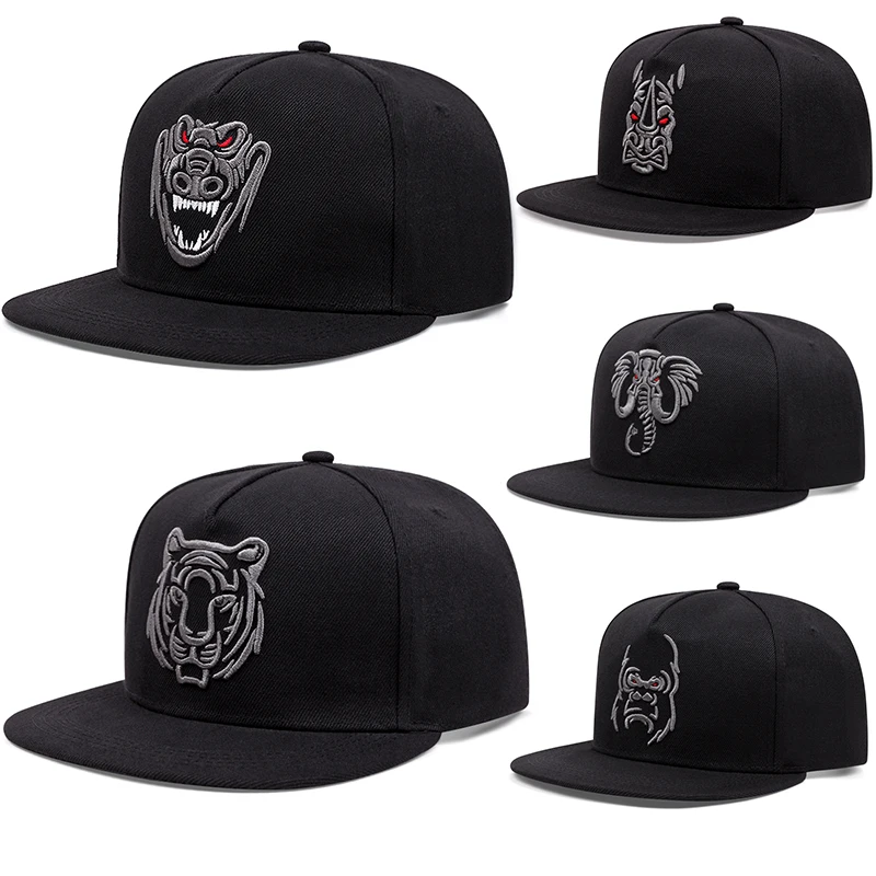 Herrenmode Baseballkappe Coole Hip Hop Caps Erwachsene Personalisierte Tiermuster Stickerei Verstellbare Hüte Unisex Cowboyhut