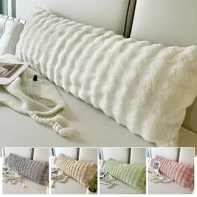 Luxus Kunstpelz Wurfkissenbezug 120/150/180 cm Winter Flauschiger Plüsch Kissenbezug Home Decor Image