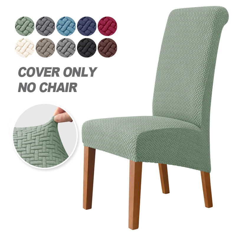Jacquard-Esszimmerstuhlbezug, dehnbar, universelle Größe, günstige Stühle, Sitzbezüge mit Rückenlehne für Hochzeit, Zuhause, Café, Party, Bankett Image