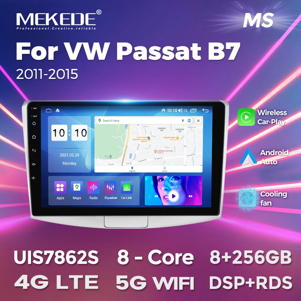 MEKEDE Auto Radio Für Volkswagen Magotan/CC 2010-2014 PASSAT B7/B6 2010-2015 Multimedia Player carplay Audio Stereo DVD Kopf Einheit