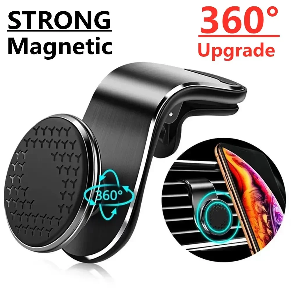 Magnetische Auto Telefon Halter Air Vent Clip Halterung Mobile Handy GPS Unterstützung Für Xiaomi iPhone 15 Huawei Samsung Telefon Auto Stehen Image