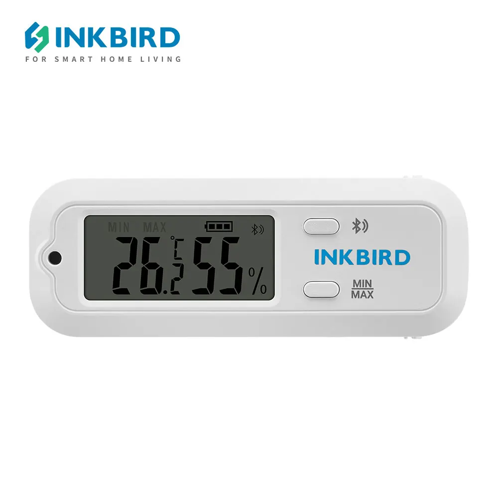 Inkbird ITH-12s kleine intelligente Temperatur Feuchtigkeit sensor 98ft Bluetooth-kompatible Verbindungs bereich Thermometer Hygrometer Image