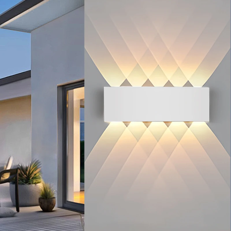 LED Wandleuchte Wasserdicht IP65 Außenwandleuchte Garten Veranda Licht Dekor Garten Hof Badezimmer Schlafzimmer Wohnzimmer AC85-265V