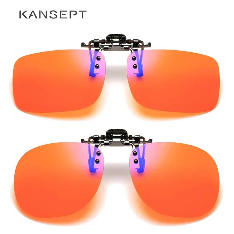 KANSEPT Blaulicht-blockierende Clip-On-Brille, hochwertige Unisex-Anti-Strahlungs-Computerbrille, hochklappbare Linse für Myopie Image