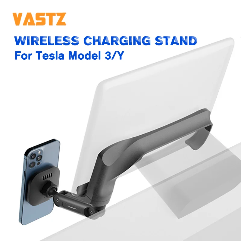Vastz einstellbares kabelloses Ladegerät Handy halterung Zentral steuerungs bildschirm magnetischer Auto-Handy halter für Tesla Modell 3 y Image