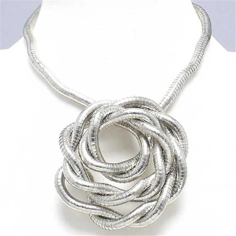 5 mm 90 cm gemischte bunte Eisen biegbare flexible gedrehte Schlangenhalskette 20 Farben erhältlich, 1 Stück/Packung Image