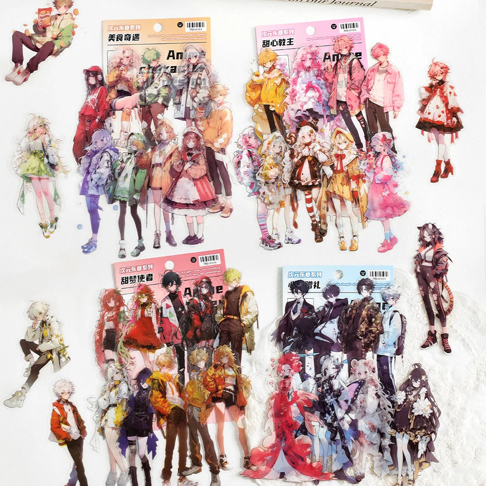 30 teile/paket Vintage Ins Cartoon Charakter Aufkleber dekorative Stick Etiketten Planer handgemachte DIY Scrap booking Material Image