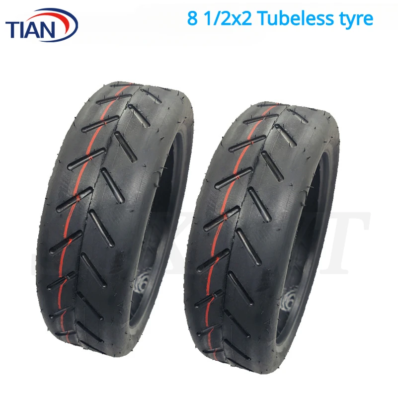 Für Xiaomi Dualtron Mini Elektroroller Schlauchloser Reifen und Luftventil 8 1/2x2 Verbessertes verdicktes 8,5" M365/1S/Pro2 Vorder- und Hinterreifen Image