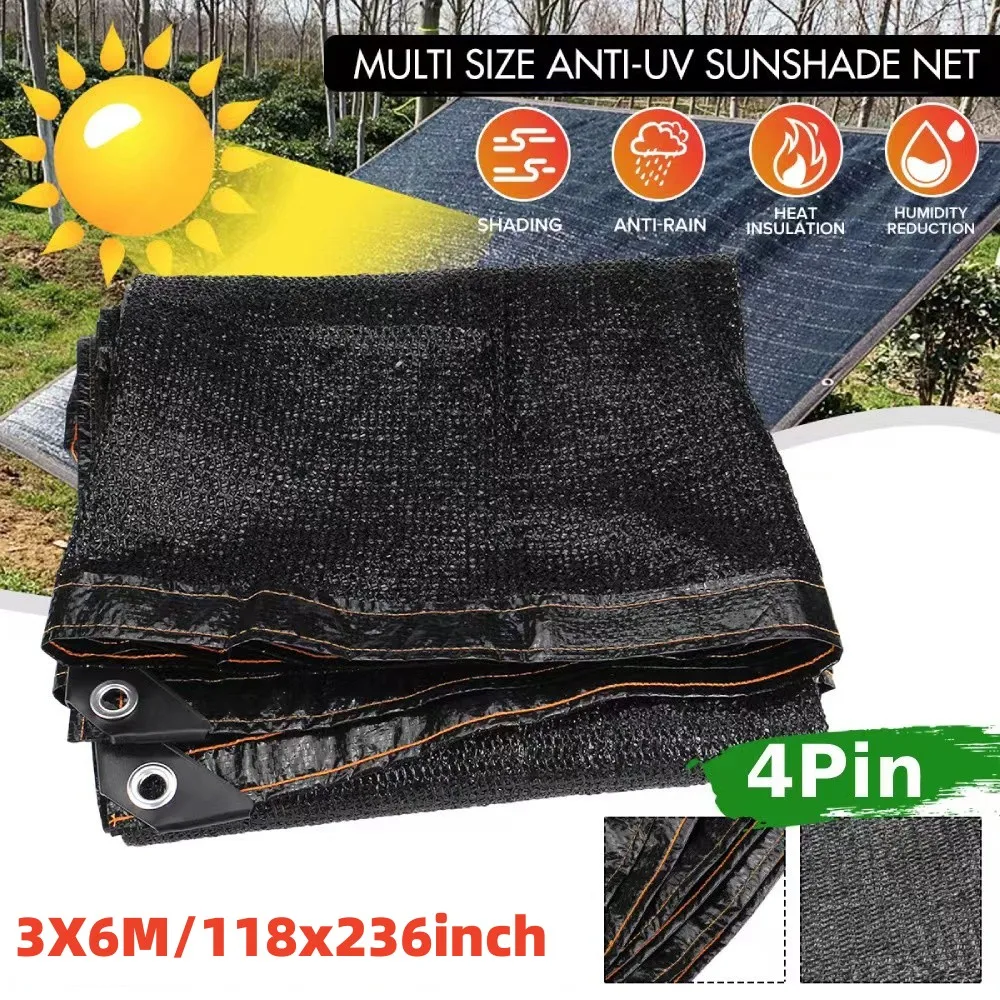 3x6m 4pin Outdoor Garten Sonnenschutz Netz Camping Pflanzen Gewächshaus Terrasse Sonnenschutz UV-Schutz Sonnenschutz Sonnenschutz Image