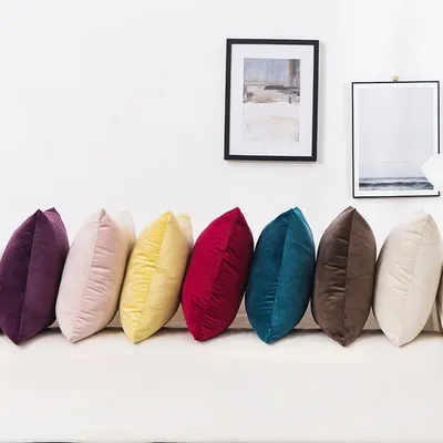 Samt Kissen bezug dekorative quadratische Kissen bezug für Sofa Schlafzimmer Image