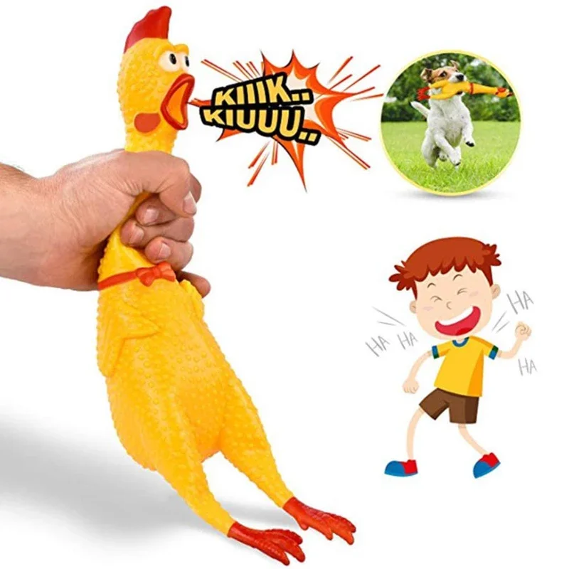 Schreien Huhn Squeeze Sound-Spielzeug Haustiere Hund Spielzeug Produkt Schrillen Dekompression Werkzeug Squeak Vent huhn Huhn Interessant Image