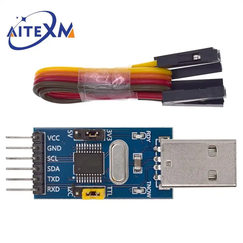 Ch341t v3 2 in 1 Modul 3,3 V 5V USB zu i2c uart USB zu ttl Single-Chip Serial Port Downloader Image