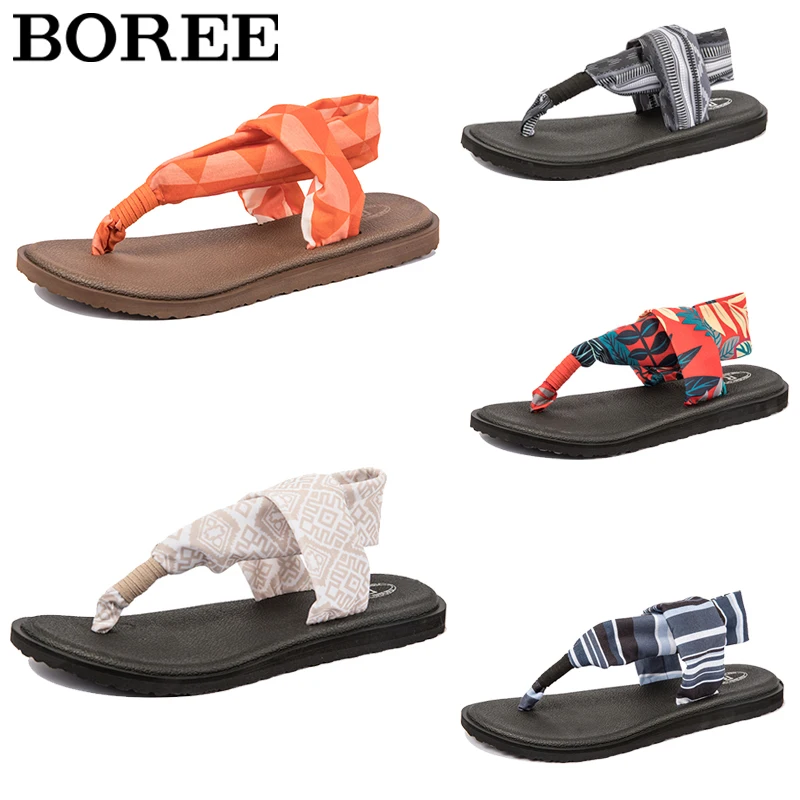 Frauen Sandalen Yoga Sling Retro Schuhe Strand Casual Schuhe Bequem Weichen Boden Anti-slip Yoga Training Schuhe Frauen flip-Flops