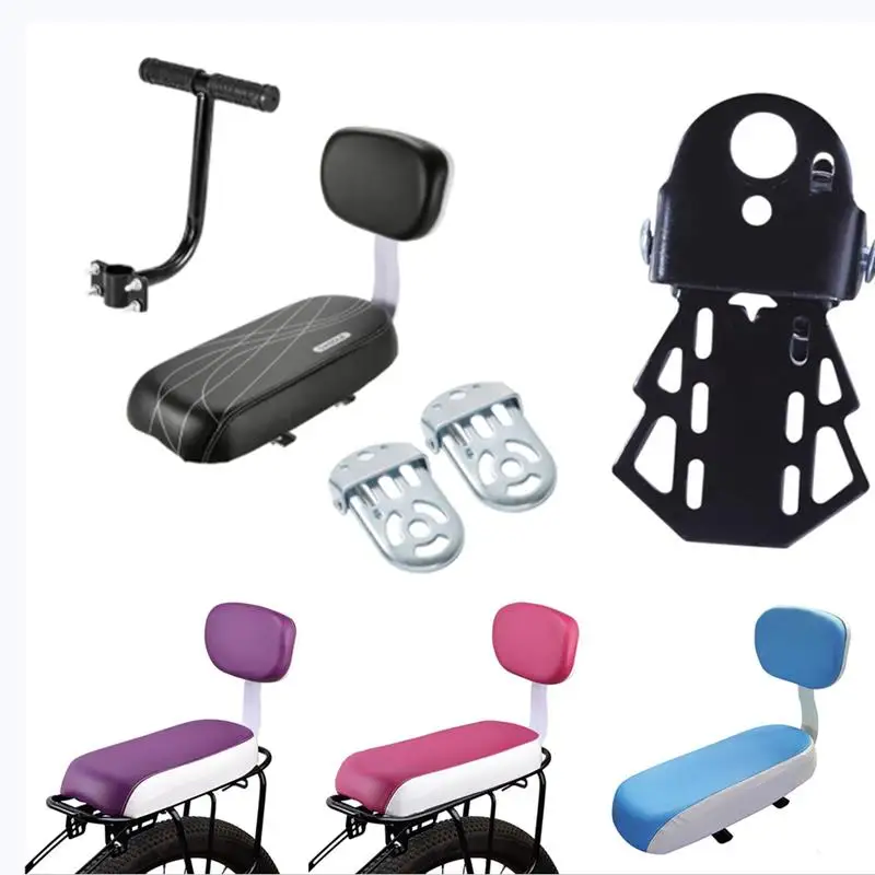 Neue Fahrrad Hinten Sitz Sattel Weiche Fahrrad Kind Sitz Mit Rückenlehne Mit Griff Armlehne Fußstütze Pedale Zyklus Zubehör Teile