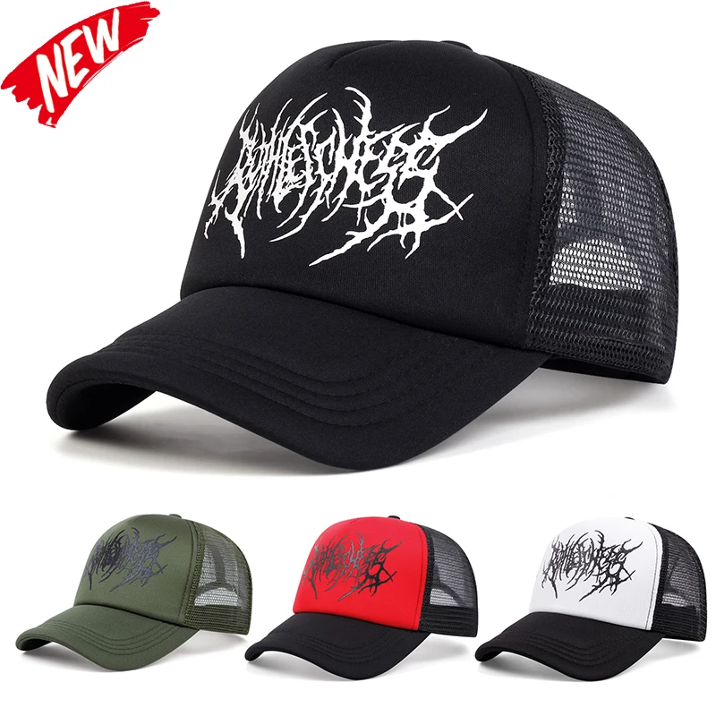 Gothic Sommer Mode Net Hut Baseball Hut Snapback Caps Hip-hop Hüte Im Freien Einstellbar Männer Frauen Cowboy Sonnencreme Hut