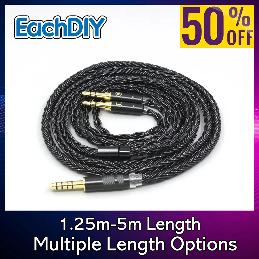 2,5 mm 3,5 mm XLR symmetrisches 16-adriges 99 % 7N OCC-Kopfhörerkabel für Beyerdynamic T1 T5P II AMIRON HOME 3,5 mm Pin 6745 Image