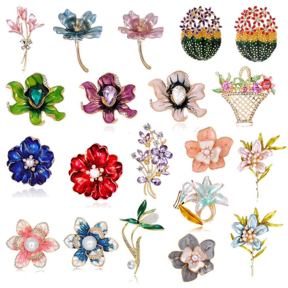 Zarte Blumenbrosche, Pflanzen, Pfingstrose, Lilie, Begonie, Blumennadel, Zubehör, romantische Corsage, Alltag, Party, Schmuck, Geschenke Image