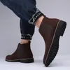 Mode männer Ankle Boot Neue Leder männer Chelsea Stiefel Männer Schuhe Casual Schwarz Hülse Stiefel