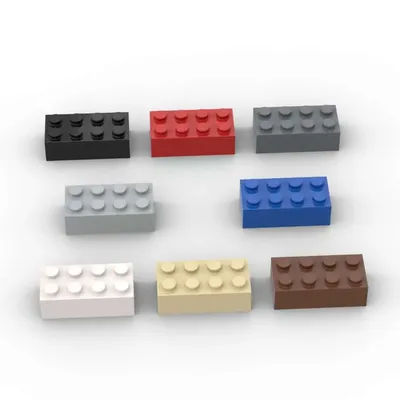 MOC 10PCS 3001 2x4 Ziegel Bausteine High-Tech Platte Bord Montieren Pädagogisches Partikel Idee Image