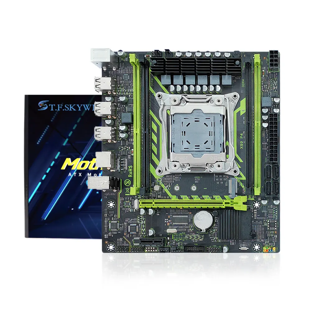 X99 p4 computer motherboard 4 ddr4 gaming motherboard für lga 2011 3 e5 v3 v4 cpu pciex16 grafikkarte nvme m.2 sata Image