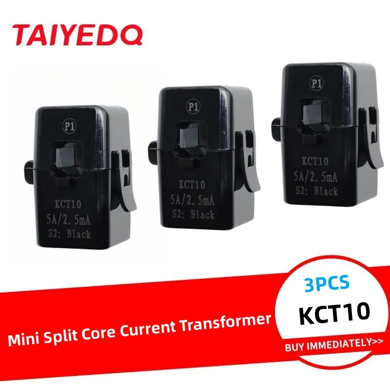 3PCS KCT10 Mini Split Core Stromwandler 10mm 5A/5mA 5A/2,5mA 10A/5mA 50A/25mA