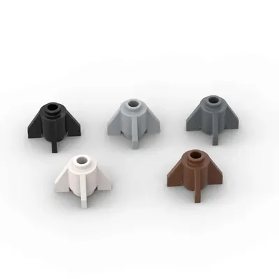 Moc 10pcs 4588 rund 1x1 mit Flossen Bausteine Kit High-Tech-Ziegel Partikel Idee Lernspiel zeug Image