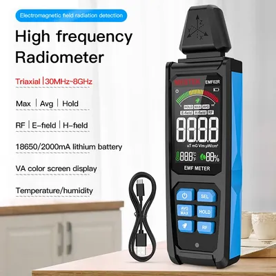 EMF Meter High Frequency 30MHz~8Ghz Electromagnetic Field Radiation Detector Three-axis Radiometer