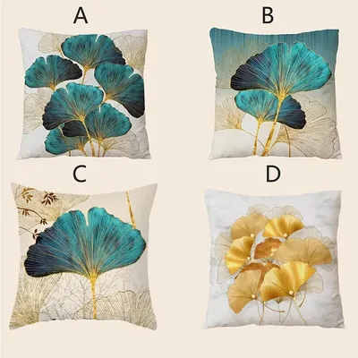 1pc Ginkgo Leaves Printed Pillowcase - Soft and Cozy Plush Design ForComfortable Sleep