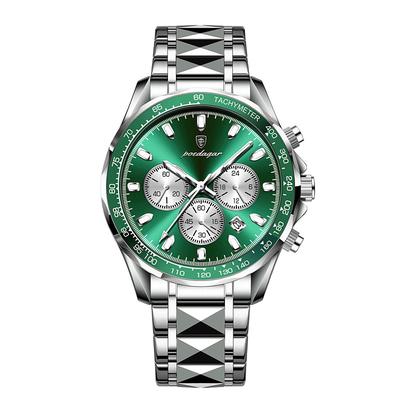 POEDAGAR Luxury Sports Watch Men Quartz Waterproof Luminous Date Chronograph Men's Watches Stainless Steel Man Watch Male Clock Father's Day Gifts