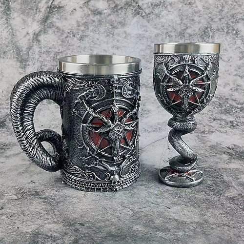 Retro Vintage Mittelalterlich Zubehör Wikinger Kostüm Herren Damen Unisex Seeräuber Fantasie Halloween Karneval Neujahr Karneval Leistung Party Erwachsene Ganzjahres Image