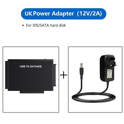 USB 3.0-zu-SATA-IDE-Festplattenadapter, USB-Typ-C-Lesegerät für externe Festplatten, Data Ultra Recovery-Konverterkabel-Kit für universelles optisches Laufwerk aus HDD, SSD Image