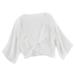 Women Summer Cardigan Tie Front 3/4 Sleeve Sheer Mesh Shrugs Chiffon Shawl Capes for Dress Cover Ups R7T9