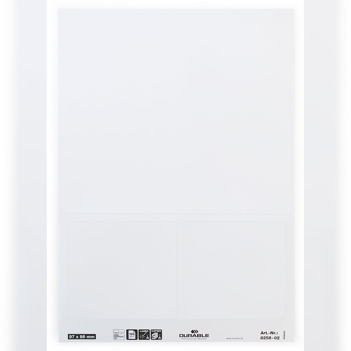 Durable Namensschild Visitor Badge 97x86cm selbstklebend weiß VE=100 Stück Image